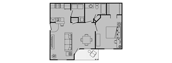 A black and white image of a floor plan of a house.
