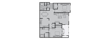 A black and white floor plan of a house with multiple rooms.