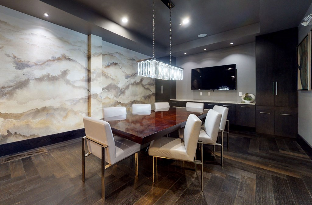 Luxury apartments with resident lounge, coffee bar, free wi-fi, internet café, conference room and catering room at Luxembourg Apartments in Bloomington Minnesota