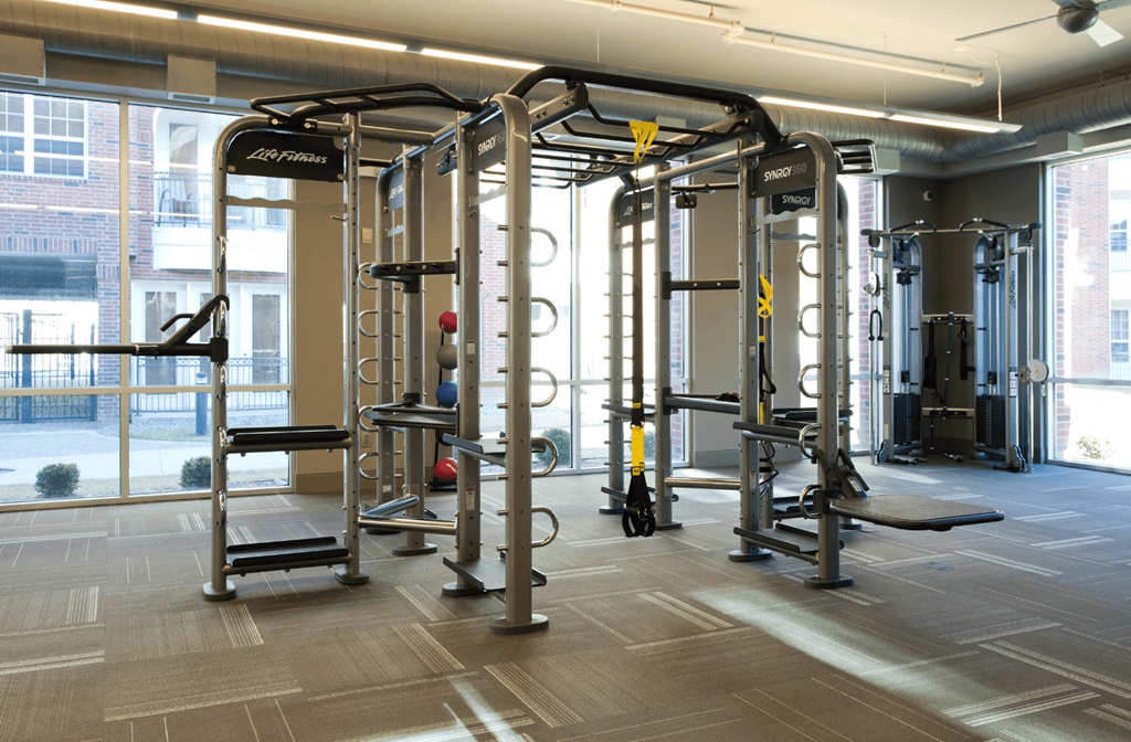 Luxury apartments in Bloomington Minnesota with multi-level fitness center at Luxembourg Apartments