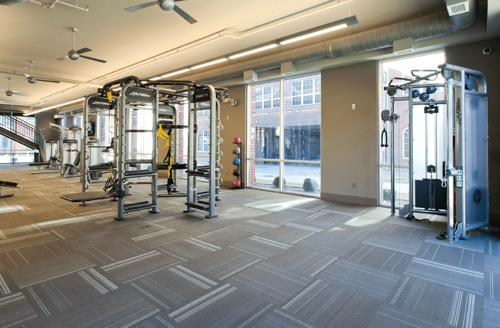 Luxury apartments in Bloomington Minnesota with multi-level fitness center at Luxembourg Apartments