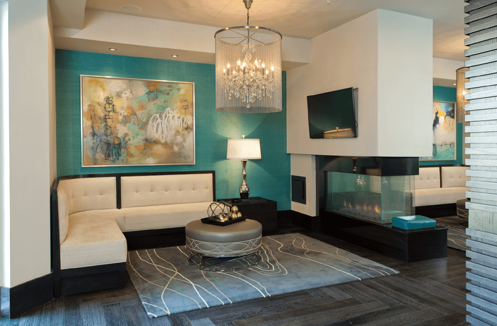 Luxury apartments with resident lounge, coffee bar, free wi-fi, internet café, conference room and catering room at Luxembourg Apartments in Bloomington Minnesota