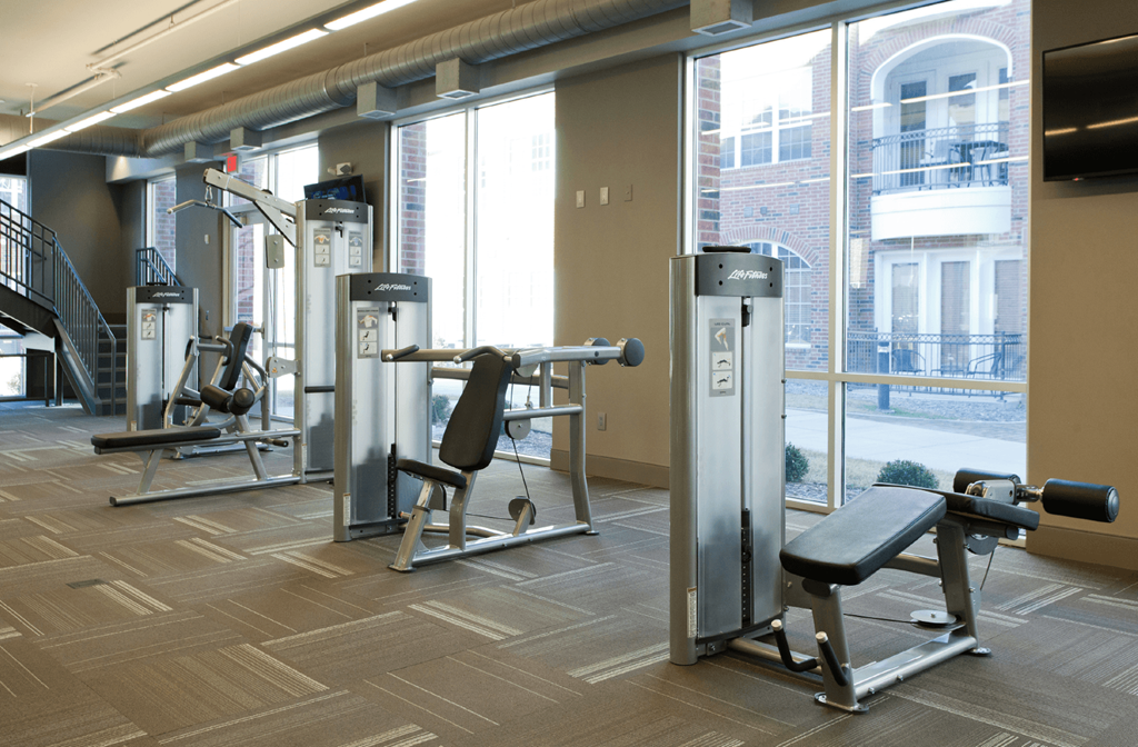 Luxury apartments in Bloomington Minnesota with multi-level fitness center at Luxembourg Apartments