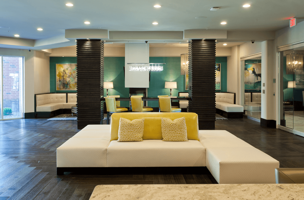 Luxury apartments with resident lounge, coffee bar, free wi-fi, internet café, conference room and catering room at Luxembourg Apartments in Bloomington Minnesota