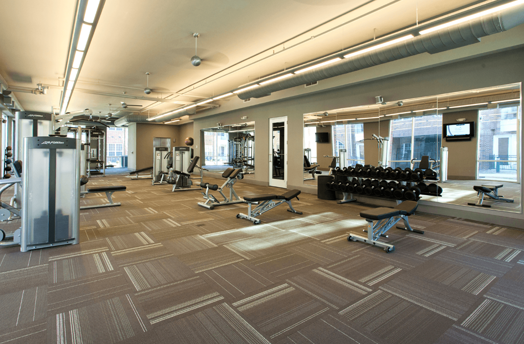 Luxury apartments in Bloomington Minnesota with multi-level fitness center at Luxembourg Apartments