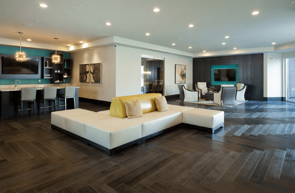 Luxury apartments with resident lounge, coffee bar, free wi-fi, internet café, conference room and catering room at Luxembourg Apartments in Bloomington Minnesota