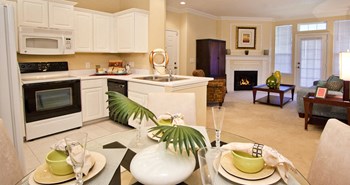 Luxury apartments in south Lincoln Nebraska with bright white kitchens, French doors, and gas fireplaces - Photo Gallery 25
