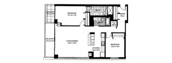 the lower level floor plan of a modular home showing the living room and bedrooms