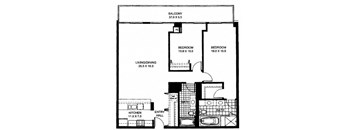 the plan of the ground floor of a small house with a garage