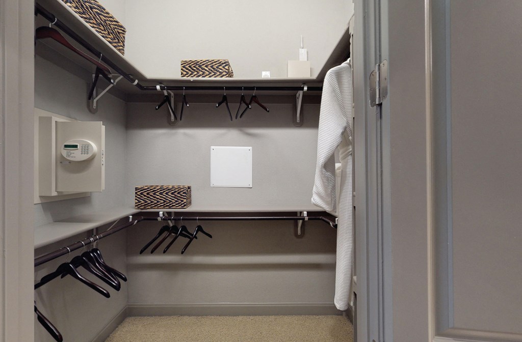 Huge walk-in closets at Le Palais Apartments in Houston.