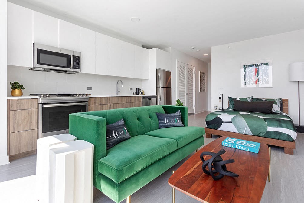 Kitchen Living Area at The Apartments at Lincoln Common, Chicago