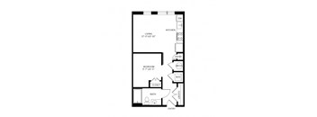 The Shirley Apartments Odenton MD Cardinal Studio Floor Plan at The Shirley Apartments , Maryland