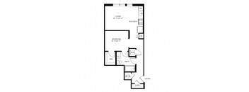 The Shirley Apartments Odenton MD Crimson Studio Floor Plan B at The Shirley Apartments , Odenton, Maryland, 21113