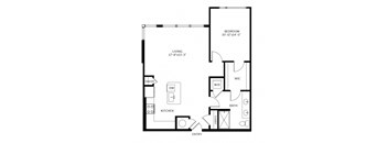 The Shirley Apartments Odenton MD Blush 1-Bedroom Floor Plan C at  The Shirley Apartments , Odenton