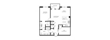 The Shirley Apartments Odenton MD Burgundy 1-Bedroom Floor Plan D at The Shirley Apartments , Maryland