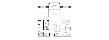 The Shirley Apartments Odenton MD Mahogany 2-Bedroom Floor Plan A at The Shirley Apartments , Odenton, Maryland,MD
