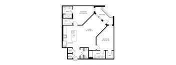 The Shirley Apartments Odenton MD Vermilion 2-Bedroom Floor Plan D at  The Shirley Apartments , Odenton