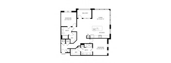 The Shirley Apartments Odenton MD Cranberry 2-Bedroom Floor Plan C at The Shirley Apartments , Odenton, Maryland