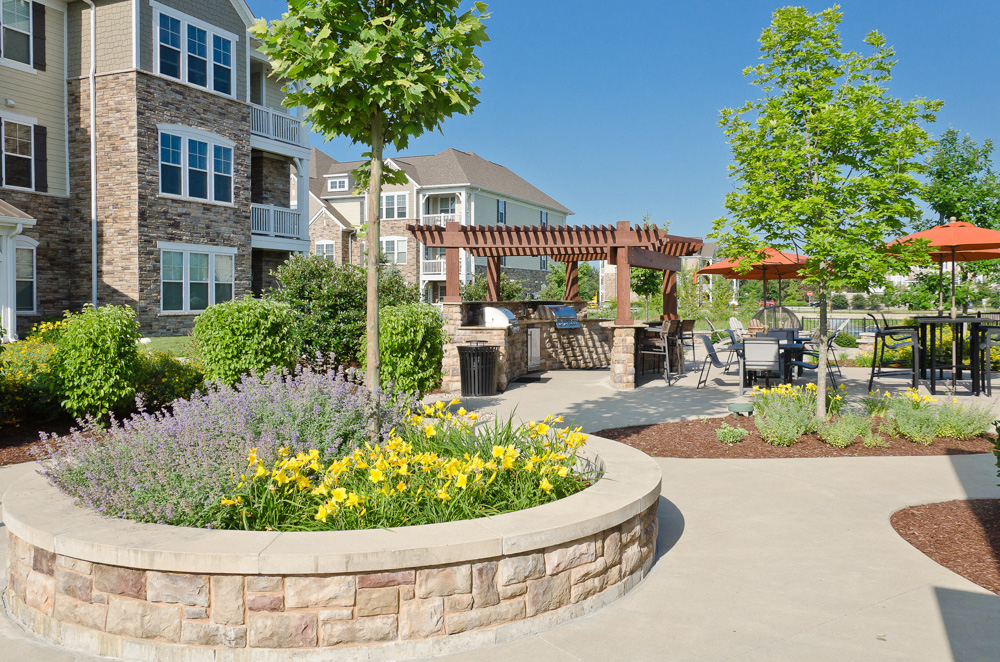 Tapestry Naperville Cookout Area with Bar and Grills