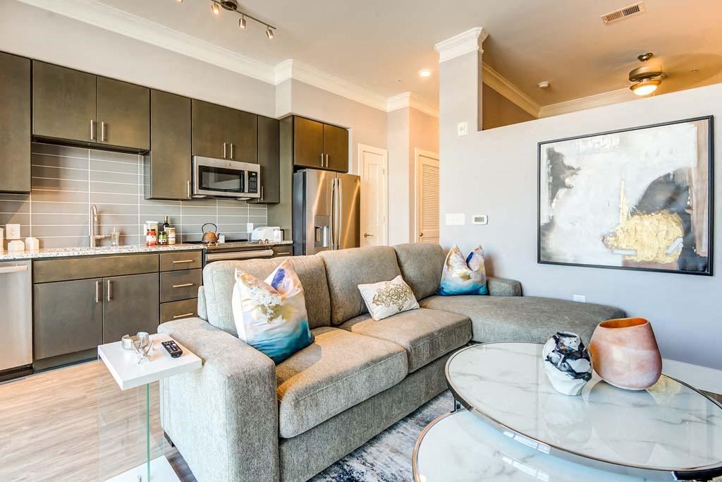 Living room with couch and tv at The Shirley Apartments , Odenton, Maryland,MD