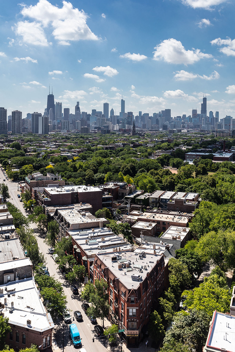 Rooftop Views at The Apartments at Lincoln Common, Chicago