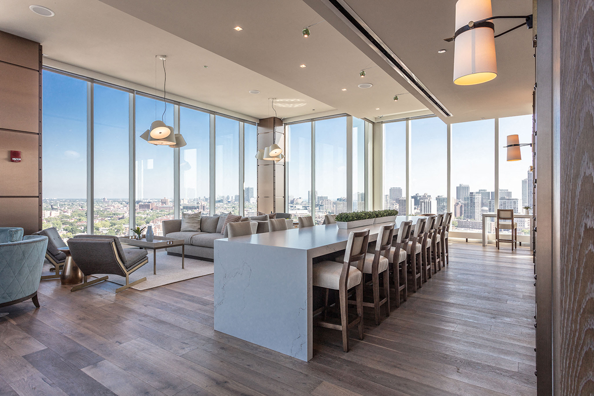 Sky Lounge at The Apartments at Lincoln Common, Illinois, 60614