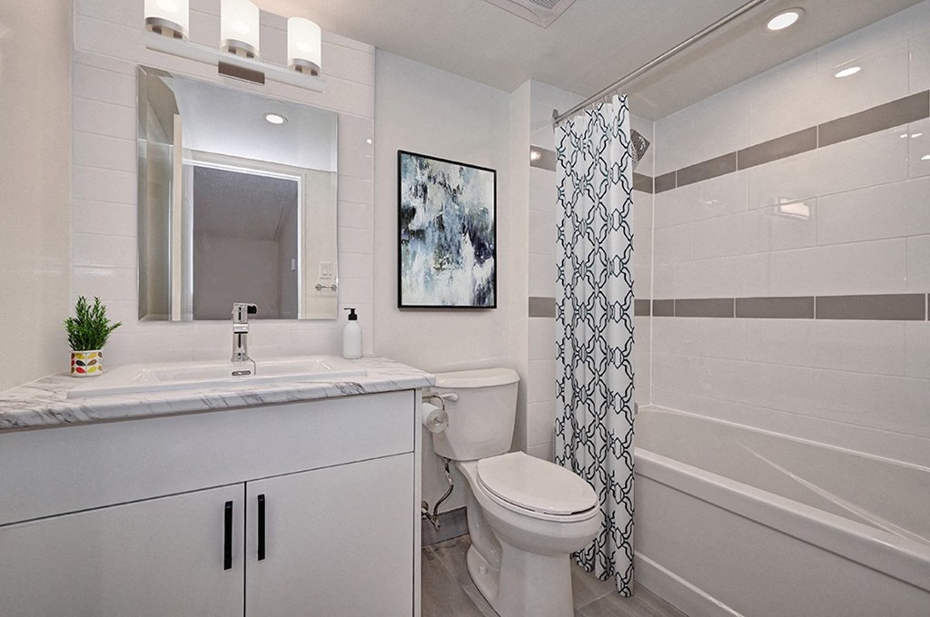 a bathroom with a sink toilet and a shower