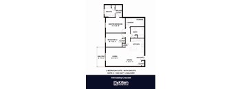 105 Ashley Floor Plan - 2 Bed | 2 Bath (Suite E)