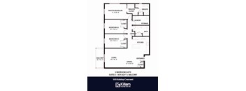 105 Ashley Floor Plan - 3 Bed | 2 Bath (Suite D)