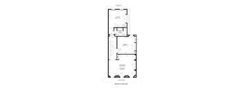 A drawing of a floor plan for a 1368 Hollis Street address.