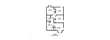 A floor plan of a house with dimensions and room labels.
