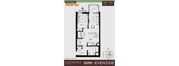 A floor plan for an apartment at Killam Eventide.