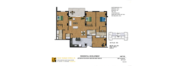 A floor plan for a residential development by Kassner Goodspeed Architects Ltd.