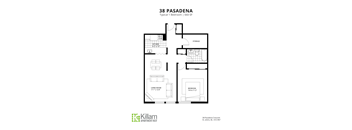 38 Pasadena  1 Bedroom Floor Plan