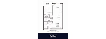75 Ashley Floor Plan - 1 Bed | 1 Bath (Suite C)