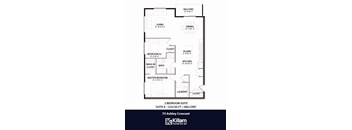 75 Ashley Floor Plan - 2 Bed | 1 Bath (Suite A)