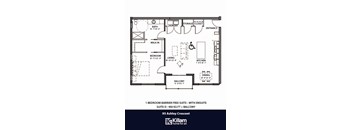 95 Ashley Floor Plan (Barrier Free) - 1 Bed | 1 Bath (Suite D)