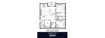 95 Ashley Floor Plan - 2 Bed | 2 Bath (Suite C)