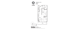 A floor plan for a condo unit at The Alexander.