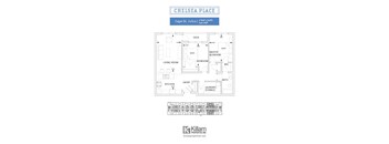 A floor plan for a Cape Pine apartment with two bedrooms and a bath.