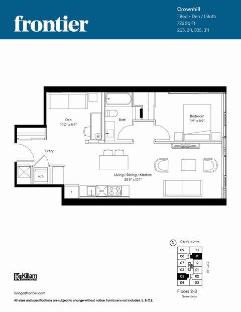 Crownhill - 1 Bed + Den | 1 Bath