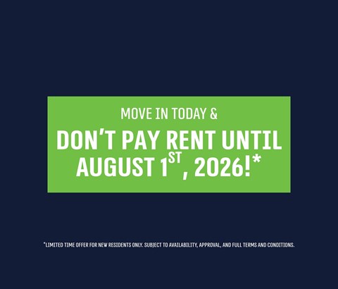 A promotional image offering a free rent period for new residents.