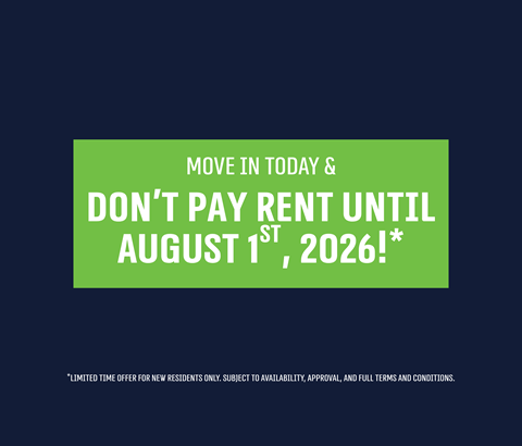 A promotional image offering a free rent period for new residents.