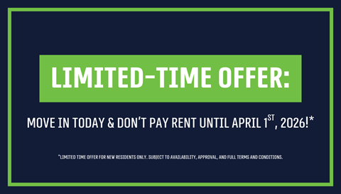 A promotional image offering a limited-time offer for new residents.