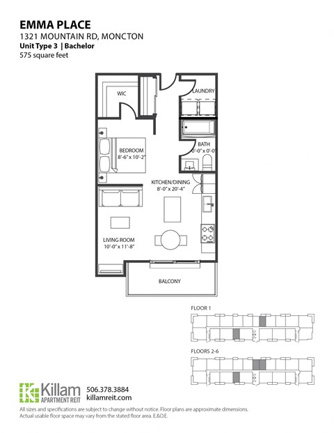 Emma Place Bachelor Floor Plan
