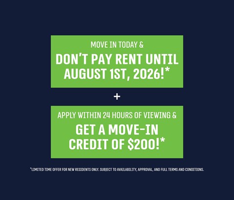 A promotional image offering a move-in credit of $200 for new residents who move in by a certain date.