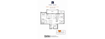 Shelby 2 Bedroom + Den  2 Bathroom Floor Plan