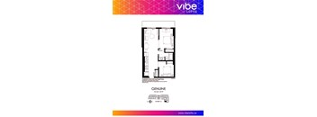 A floor plan for a loft with two bedrooms and a living area.