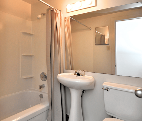 Lakefront Apartments Bathroom