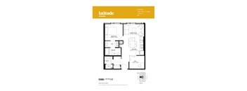 Carson 1 Bedroom + Den 1.5 Bath Floor Plan